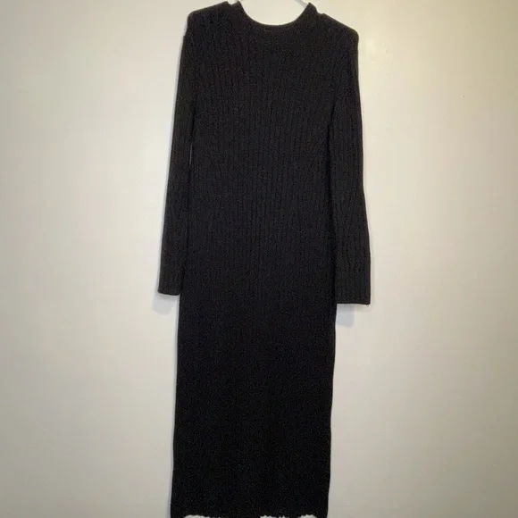 Zara | Dresses | Zara Knit Sweater Dress Black | Poshmark